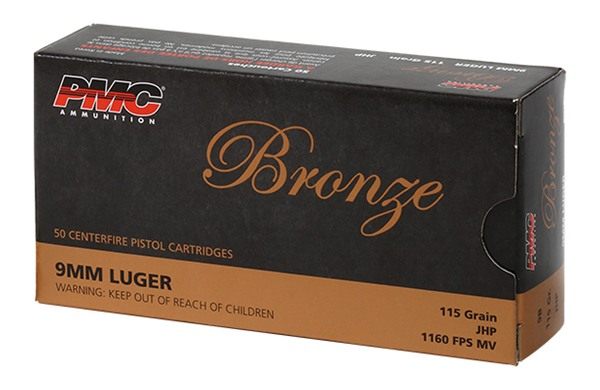 PMC Ammunition 9B Bronze 9mmLuger 115gr Jacketed Hollow Point 50 Per Box/20 view 2