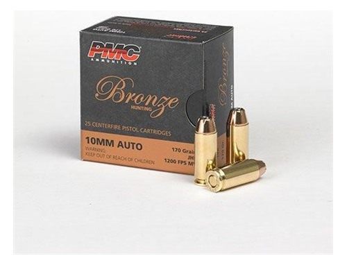 PMC Ammunition Bronze Handgun 10mm Auto 170 gr JHP 1200 fps 25/ct