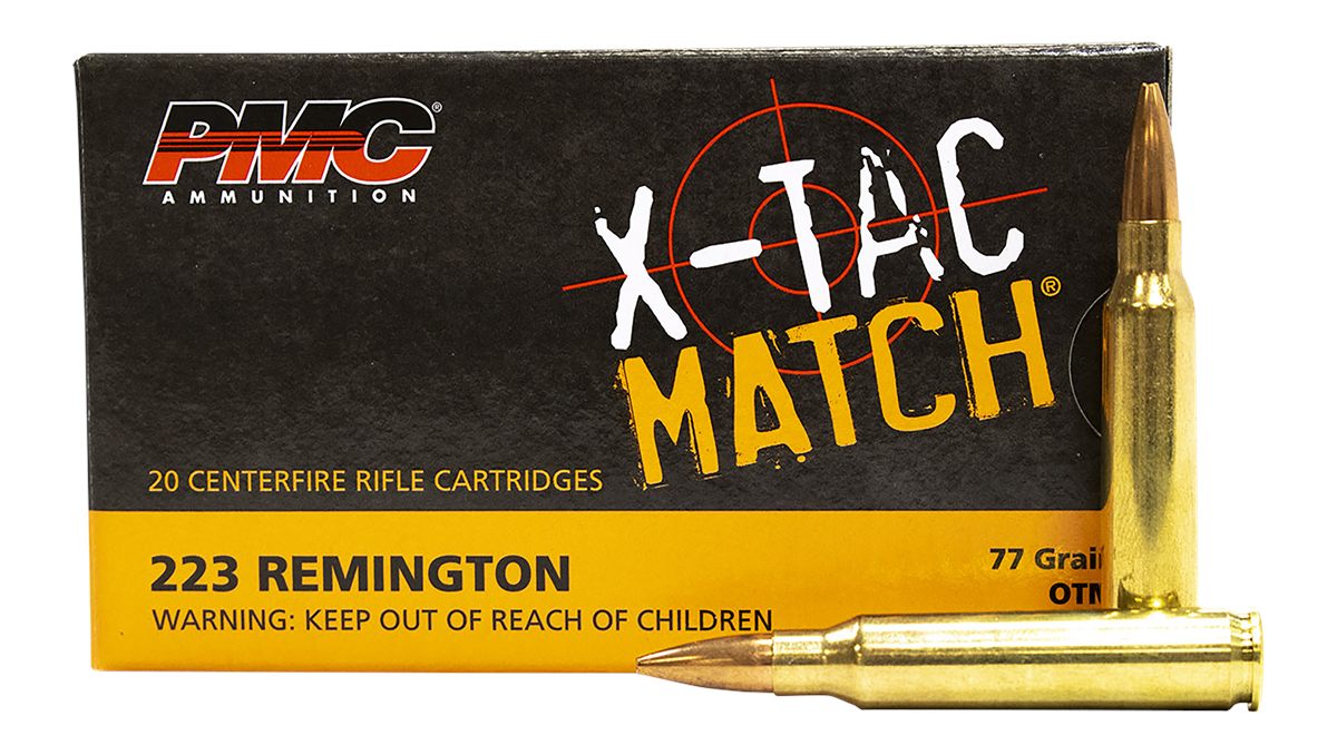 PMC 223XM X-Tac Match 223 Rem 77gr Open Tip 20 Per Box/10 Case