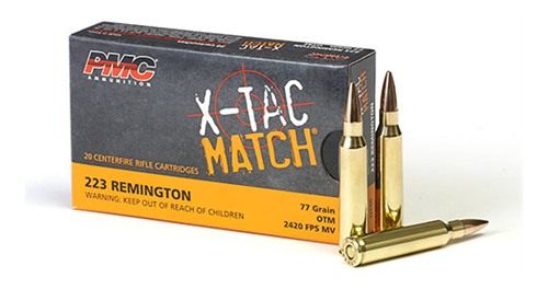 PMC 223XM X-Tac Match 223 Rem 77gr Open Tip 20 Per Box/10 Case view 3
