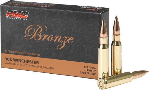 PMC Ammunition 308B Bronze 308 Win 147gr Full Metal Jacket Boat Tail 20 Per view 3