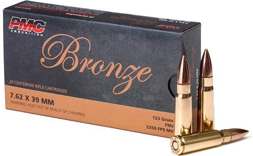 PMC 762A Bronze 7.62x39mm 123gr Full Metal Jacket 20 Per Box/25 Case view 3