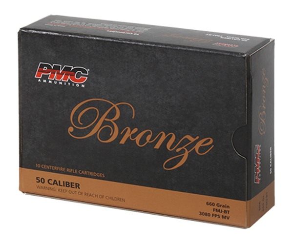 PMC 50A Bronze 50BMG 660gr Full Metal Jacket Boat Tail 10 Per Box/20 Case view 2