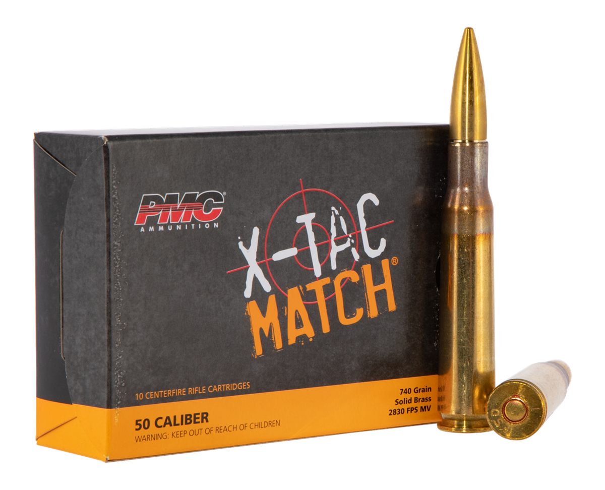 PMC Ammunition X-TAC Match Rifle .50 cal 740 gr SLD 2728 fps 10/ct