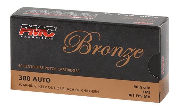 PMC Ammunition 380A Bronze 90gr Full Metal Jacket 50 Per Box/20 Case view 2