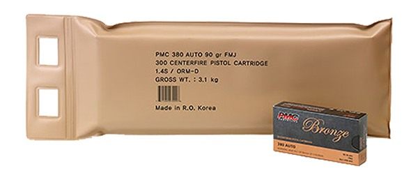 PMC Ammunition Bronze Handgun Battle Pack .380 ACP 90 gr. FMJ 920 fps 6-50/