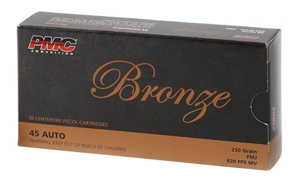PMC 45A Bronze 230gr Full Metal Jacket 50 Per Box/20 Case view 2