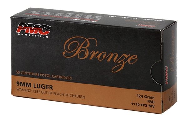 PMC 9G Bronze 9mmLuger 124gr Full Metal Jacket 50 Per Box/20 Case view 2