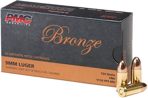 PMC 9G Bronze 9mmLuger 124gr Full Metal Jacket 50 Per Box/20 Case view 3