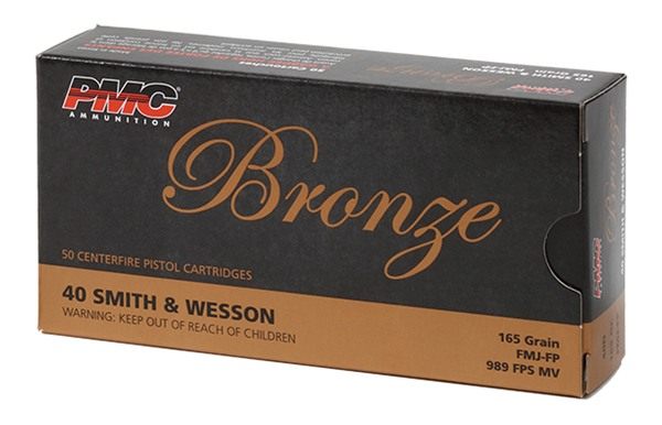 PMC Ammunition 40D Bronze 40S W 165gr Full Metal Jacket 50 Per Box/20 Case view 2