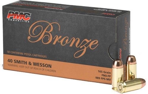 PMC Ammunition 40D Bronze 40S W 165gr Full Metal Jacket 50 Per Box/20 Case view 3