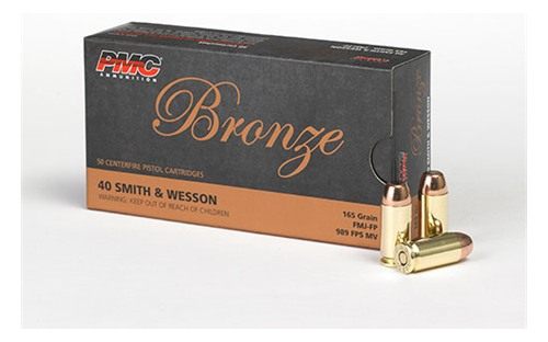 PMC Ammunition 40D Bronze 40S W 165gr Full Metal Jacket 50 Per Box/20 Case view 4