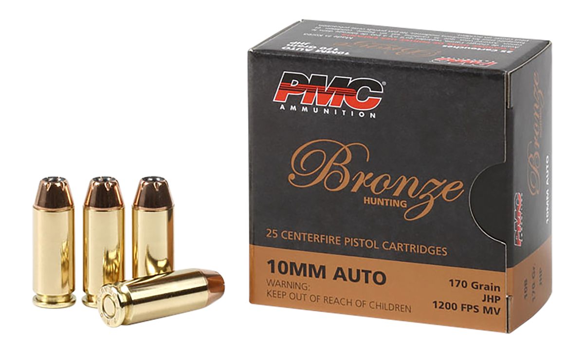 PMC 10B Bronze 10mmAuto 170gr Jacketed Hollow Point 25 Per Box/20 Case