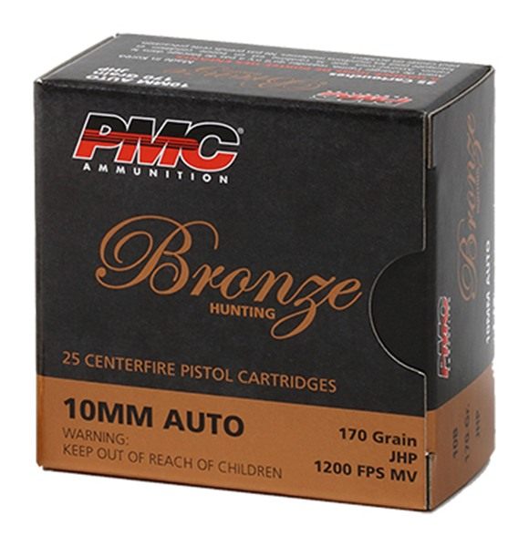 PMC 10B Bronze 10mmAuto 170gr Jacketed Hollow Point 25 Per Box/20 Case view 2