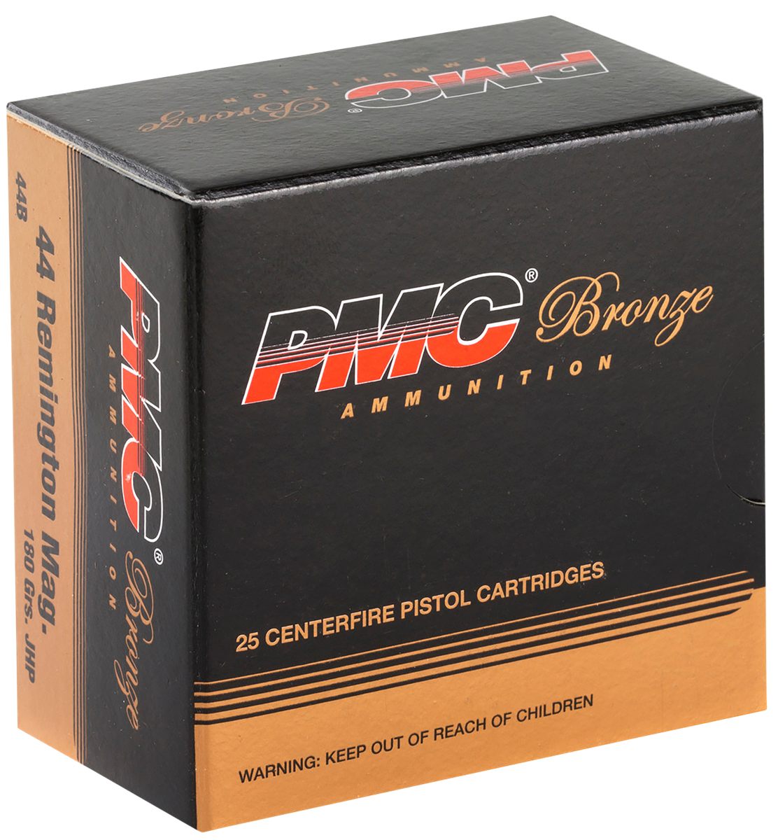 PMC 44B Bronze 44 RemMag 180gr Jacketed Hollow Point 25 Per Box/20 Case