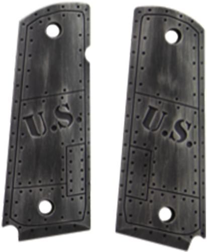Hogue Govt. Model Aluminum - 1911 U.S. Green Distressed Grip