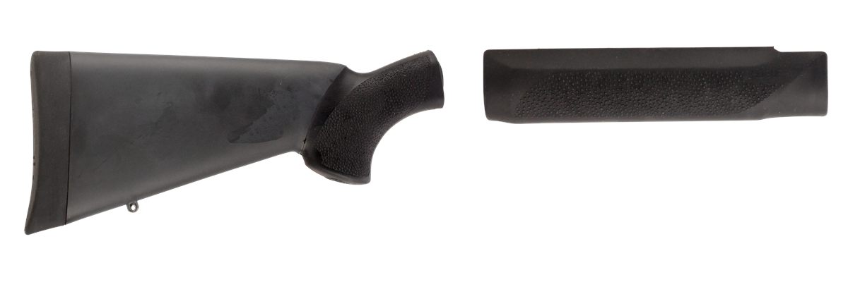 Hogue 05012 OverMolded Combo Kit Black Synthetic with Forend Mossberg 500