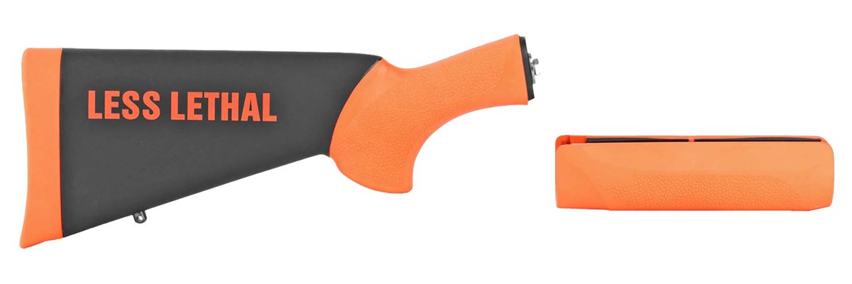 HOGUE 08742 Remington 870 Less Lethal OverMolded Stock, W/Forend, Orange