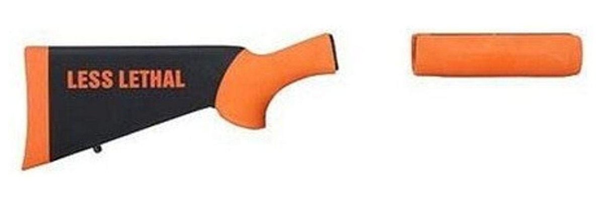 HOGUE 08742 Remington 870 Less Lethal OverMolded Stock, W/Forend, Orange view 2