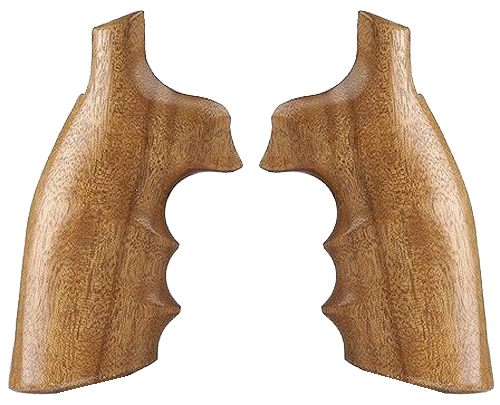 Hogue Combat Grips 10200 Fancy Hardwood Brown Goncalo Alves with Finger Gro
