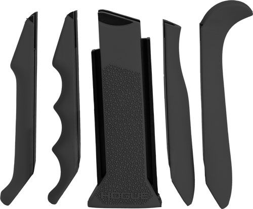 Hogue 13040 Modular Overmolded Black Rubber Pistol Grip with Finger Grooves view 3