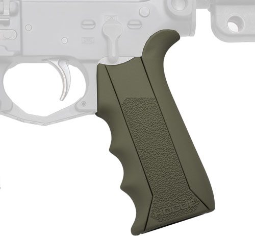 Hogue Combat Grips 13041 Modular Overmolded OD Green Rubber Pistol with Fin view 2