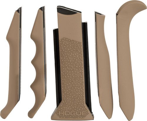 Hogue 13043 Modular Overmolded Flat Dark Earth Rubber Pistol Grip with Fing view 3