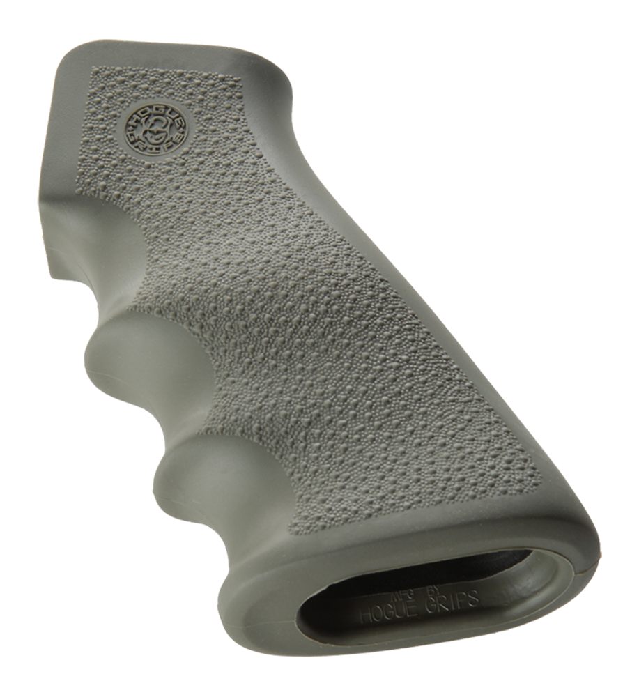 Hogue 15001 OverMolded Grip Cobblestone OD Green Rubber with Finger Grooves