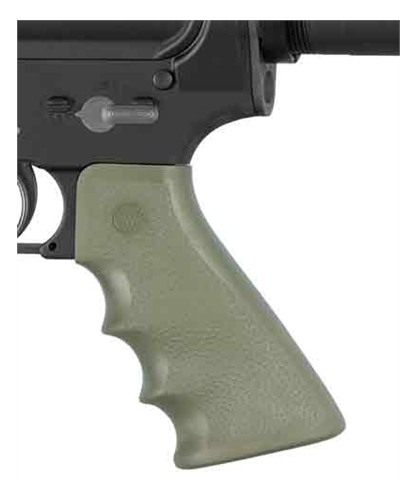 Hogue 15001 OverMolded Grip Cobblestone OD Green Rubber with Finger Grooves view 2