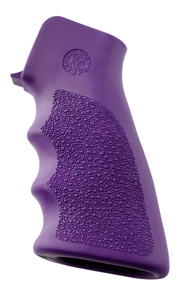 Hogue Combat Grips 15006 OverMolded Cobblestone Purple Rubber with Finger G