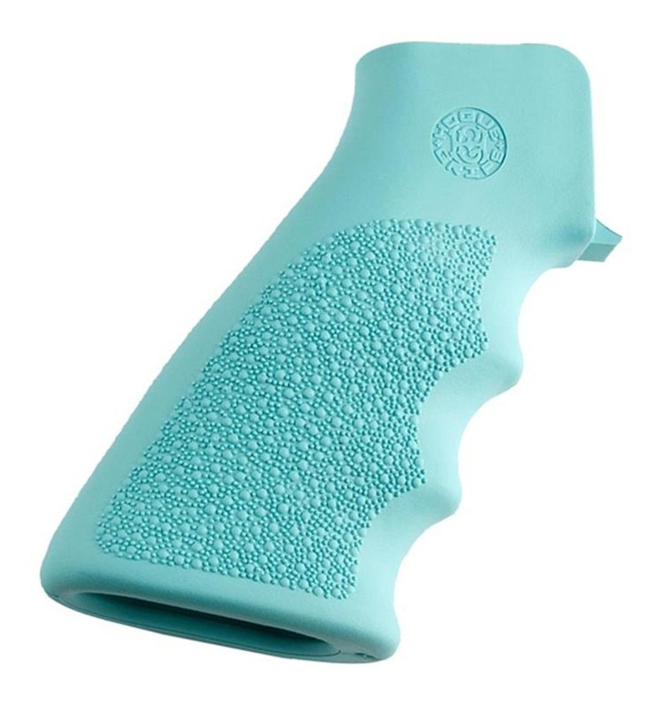 Hogue 15015 OverMolded Grip Cobblestone Aqua Blue Rubber with Finger Groove view 3