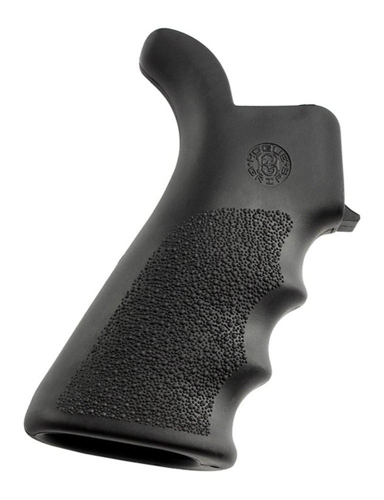 Hogue Combat Grips 15020 OverMolded Beavertail Cobblestone Black Rubber wit view 2