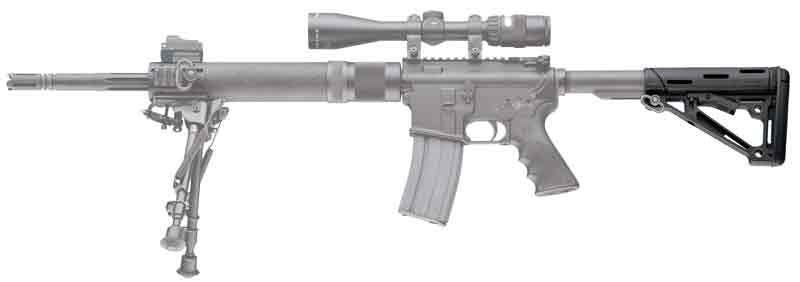 Hogue Combat Grips 15040 OverMolded Collapsible Buttstock made of Synthetic view 3