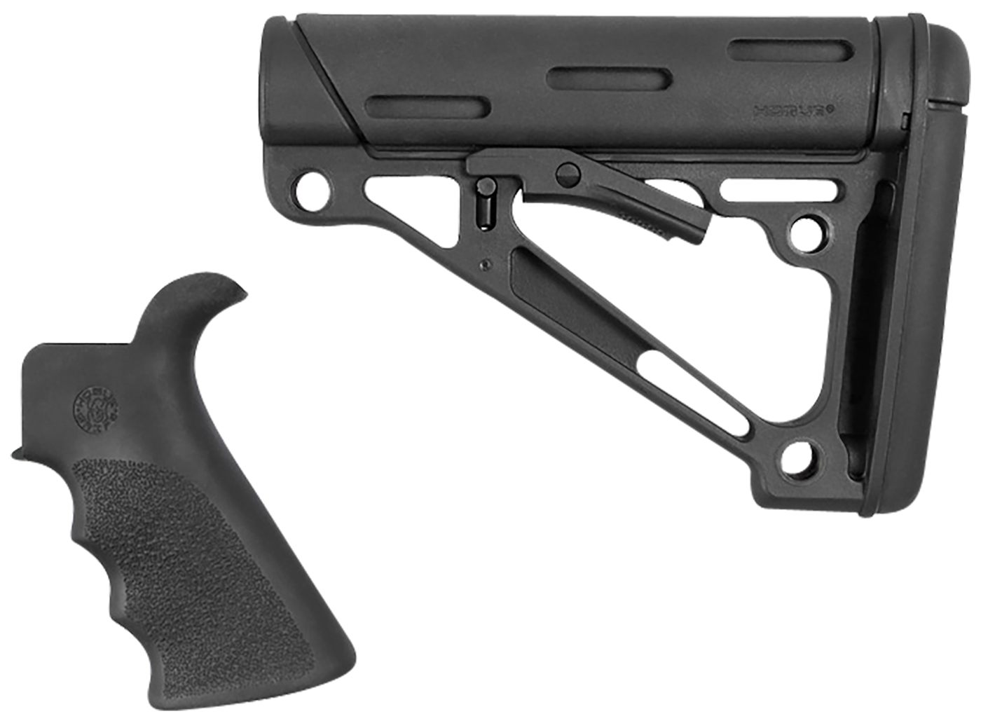 Hogue 15055 OverMolded Combo Kit Black Synthetic with Rubber Overmold, Coll