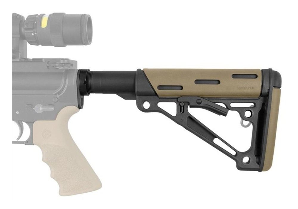 Hogue AR-15/M-16 OverMolded Collapsible Buttstock Assembly - Includes Mil-S