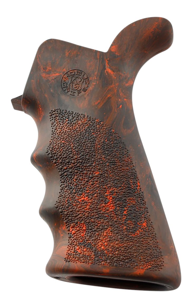 Hogue Combat Grips 15421 OverMolded Beavertail made of Rubber with Red Lava