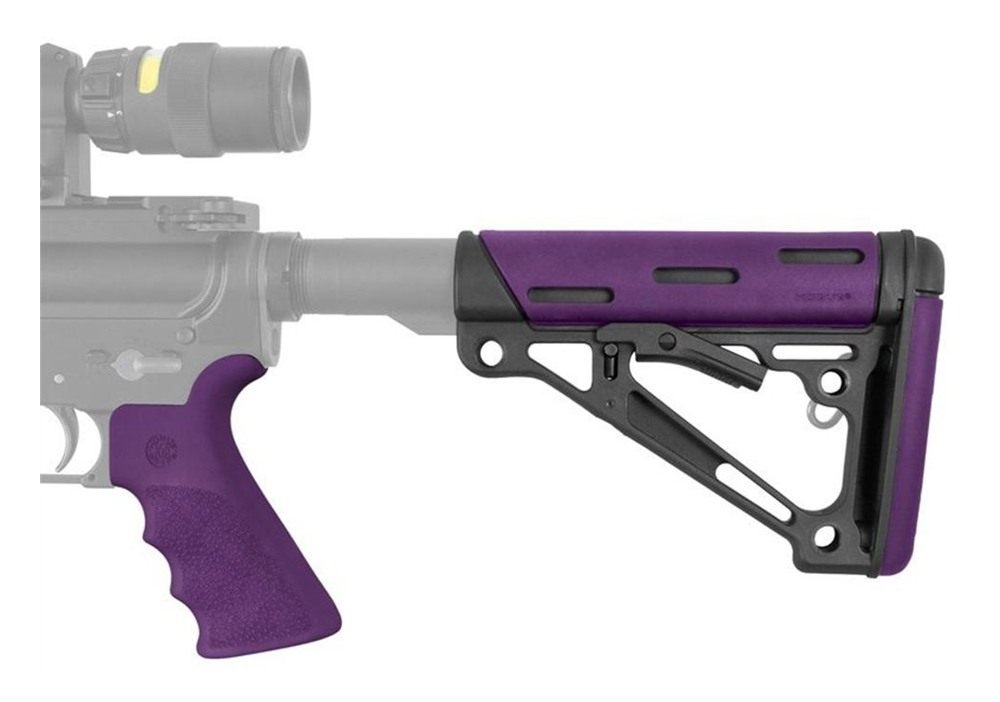 Hogue AR-15/M-16 Kit - Finger Groove Beavertail Grip and OverMolded Collaps