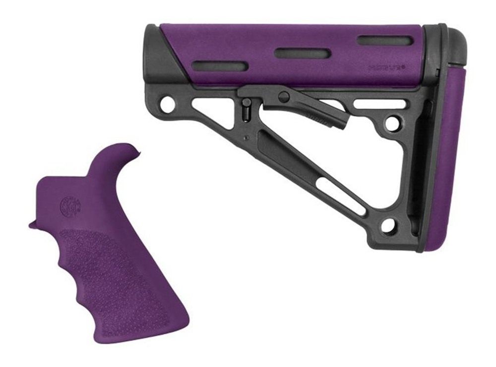 Hogue AR-15/M-16 Kit - Finger Groove Beavertail Grip and OverMolded Collaps view 2