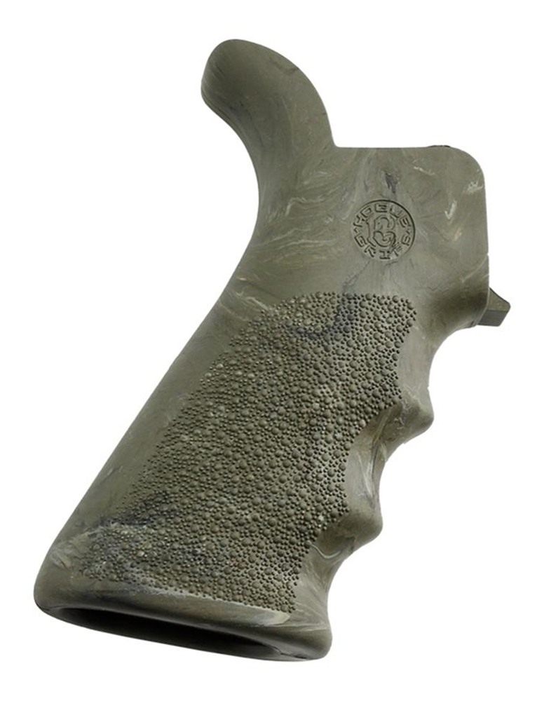 Hogue AR-15/M-16 Rubber Grip Beavertail with Finger Grooves Ghillie Green view 2