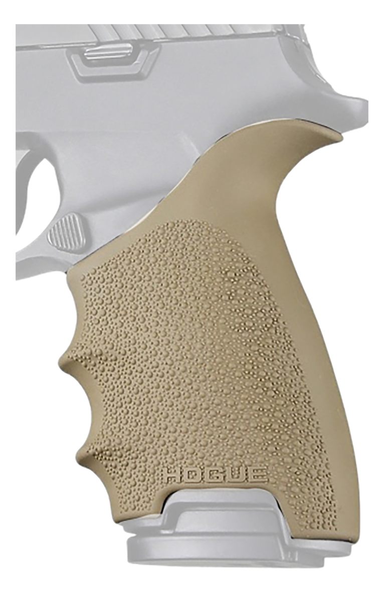 Hogue 17603 Grip Sleeve Handall Beavertail Flat Dark Earth Rubber Fits Sig