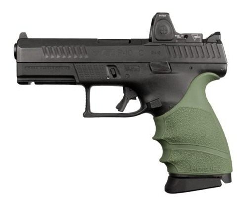 Hogue HandAll Beavertail Grip Sleeve CZ P-10 Compact 9mm - OD Green