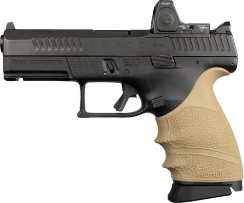 Hogue HandAll Beavertail Grip Sleeve CZ P-10 Compact 9mm Flat Dark Earth