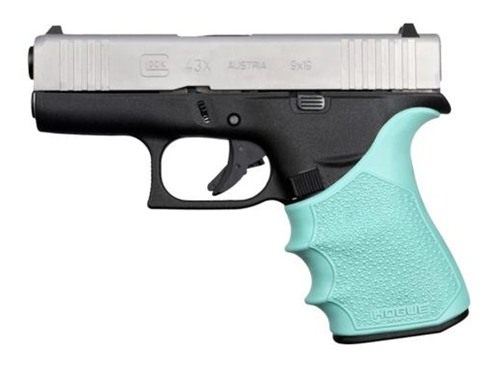 Hogue HandAll Beavertail Grip Sleeve Glock 43X 48 - Aqua