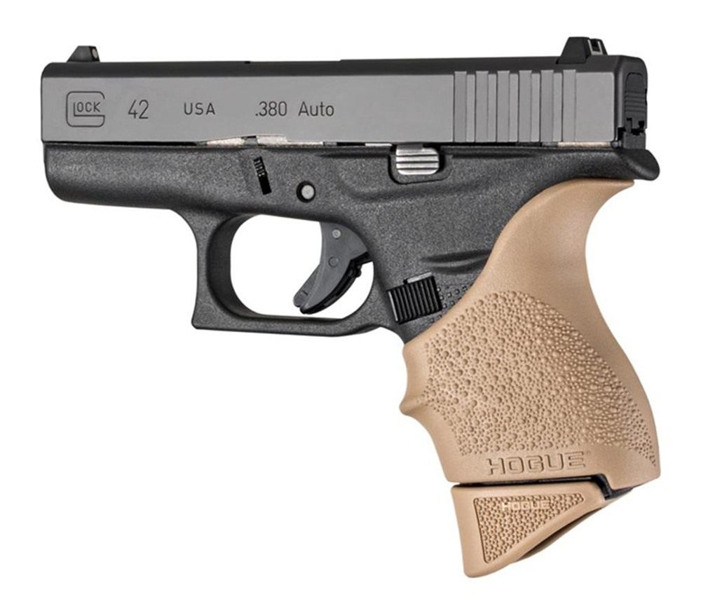 Hogue 18223 Extension Base Pad Fits Glock 42 Compatible w/ 6rd Magazine FDE view 2