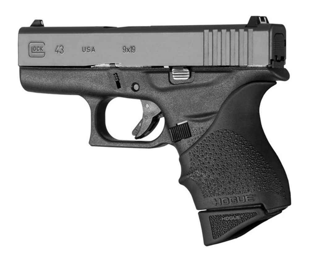 Hogue 18230 Extension Base Pad Fits Glock 43 Compatible w/ 6rd Magazine Bla view 2