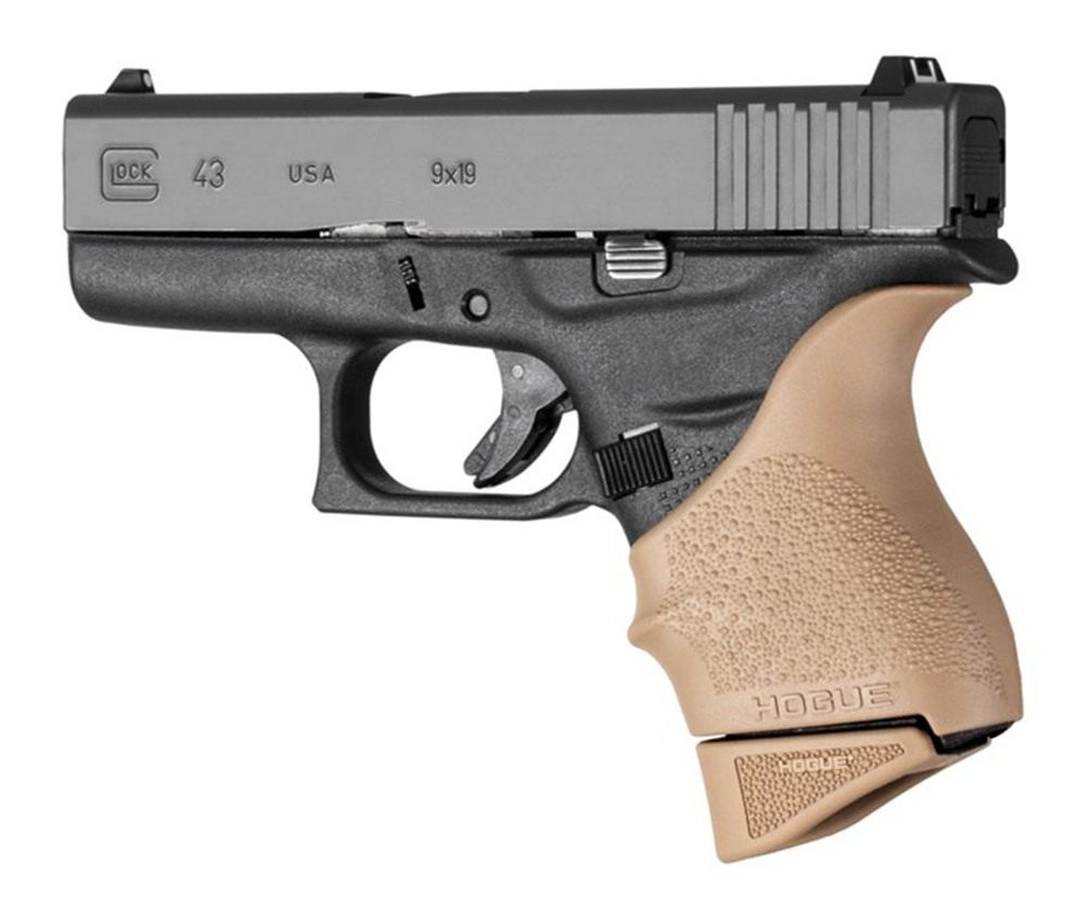 Hogue 18233 Extension Base Pad Fits Glock 43 Compatible w/ 6rd Magazine FDE view 2