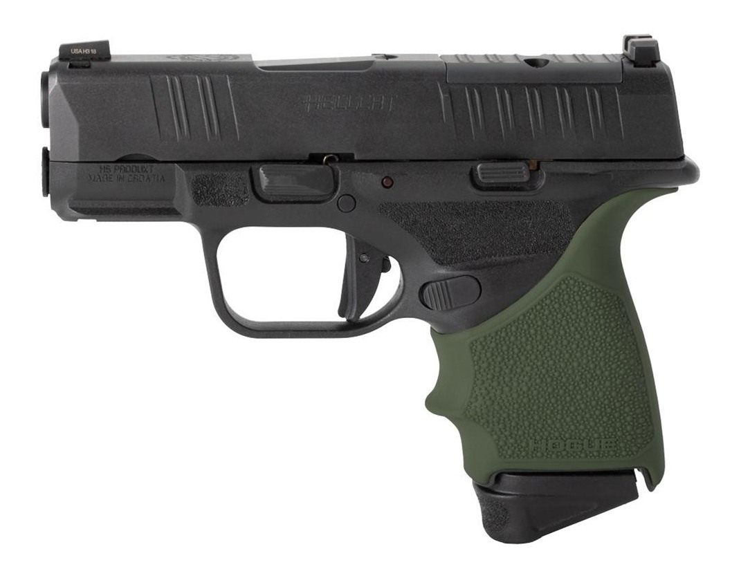 Hogue HandALL Beavertail Grip Sleeve for Springfield Hellcat - Olive Drab G view 2