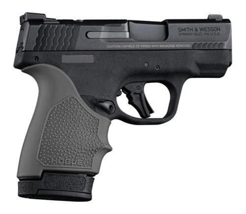 Hogue HandAll Beaver Tail Handgun Grip Sleeve S W M P 9 Shield Plus Slate G view 2