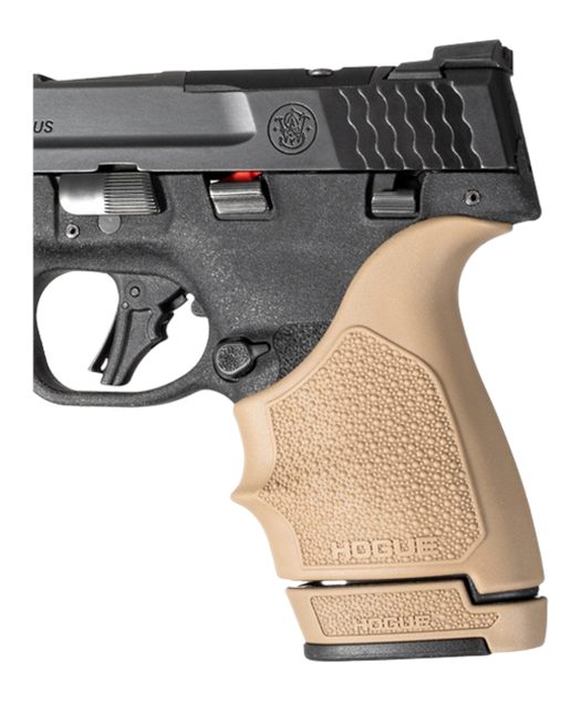 Hogue HandAll Beaver Tail Handgun Grip Sleeve S W M P 9 Shield Plus FDE