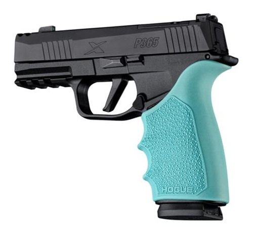 Hogue HandAll Beavertail Handgun Grip Sleeve for Sig Sauer P365 XMacro Aqua